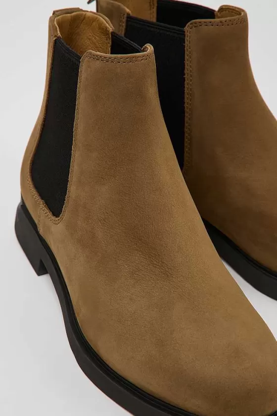 Brown Nubuck Chelsea Boots For Women*Camper Best