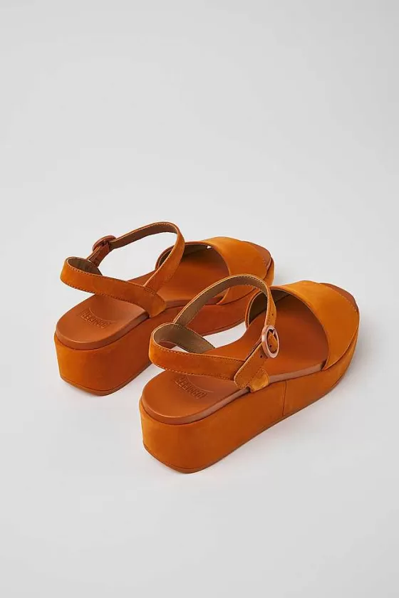 Brown Nubuck Sandals For Women*Camper Store