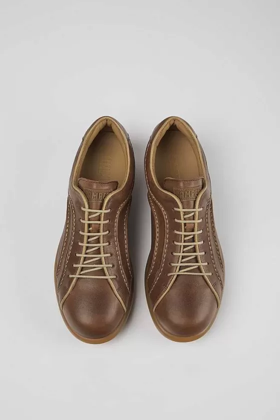 Brown Vegetable Tanned Leather Shoes For Men*Camper Store