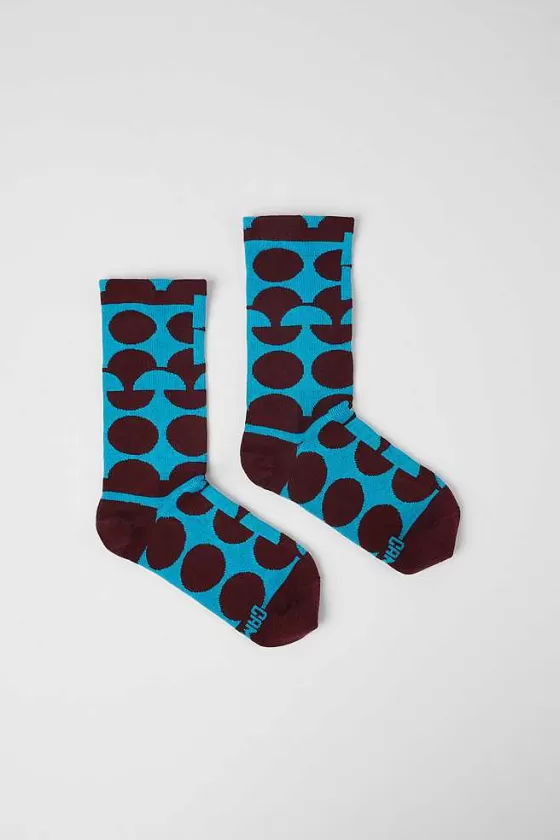 Burgundy And Blue Socks*Camper Online