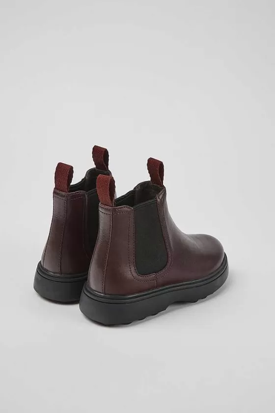 Burgundy Leather Chelsea Boots For Kids*Camper Best Sale