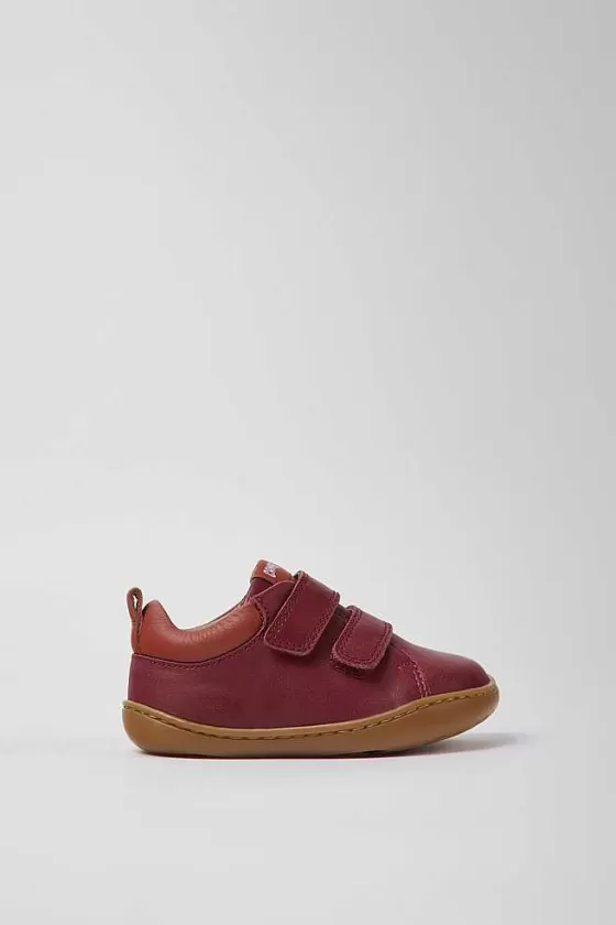 Burgundy Leather Shoes For Kids*Camper Best