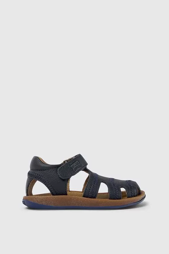 Closed Navy T-Strap Sandal For Kids*Camper Fashion