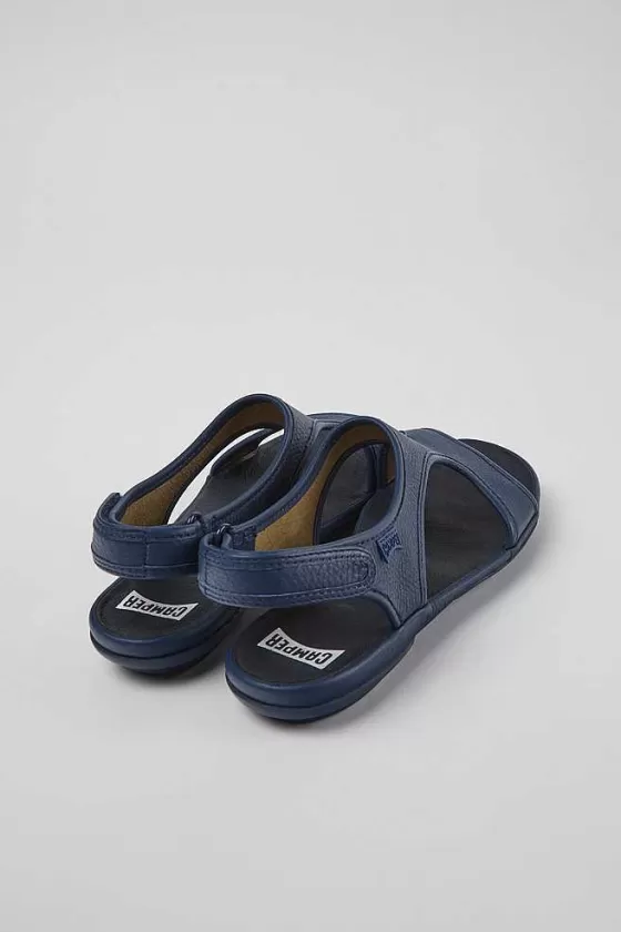 Dark Blue Leather Sandals For Women*Camper Cheap