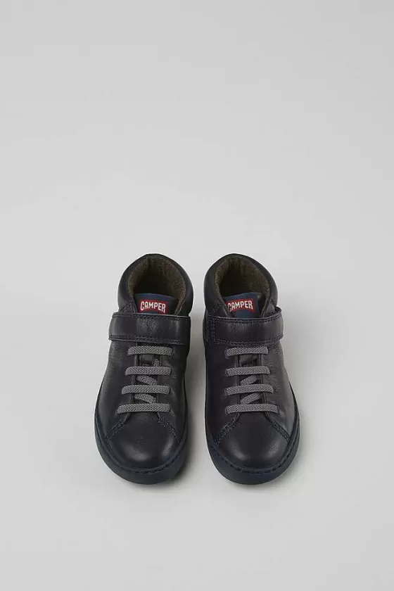 Dark Blue Leather Sneakers*Camper Cheap