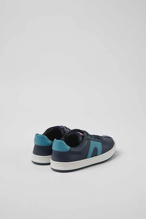 Dark Blue Leather Sneakers For Kids*Camper Outlet