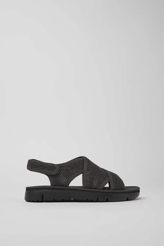 Dark Gray Textile Sandals For Women*Camper Fashion