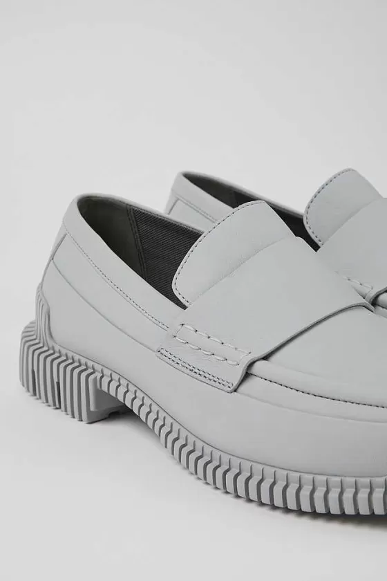 Gray Leather Loafer For Women*Camper Hot