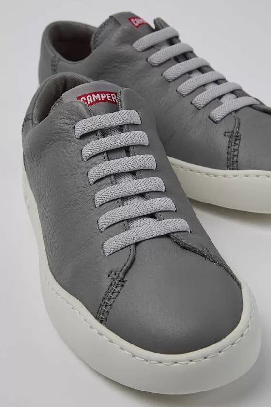 Gray Leather Sneaker For Women*Camper Hot