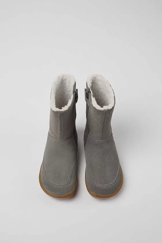 Gray Nubuck Boots For Kids*Camper Shop