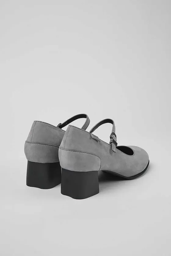 Gray Nubuck Mary Jane Heels*Camper Discount