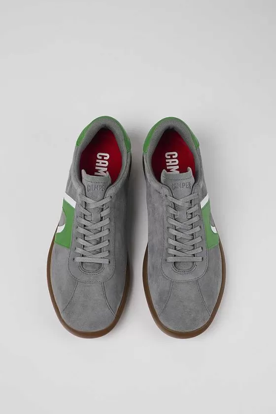 Gray Nubuck/Leather Sneaker For Men*Camper Online