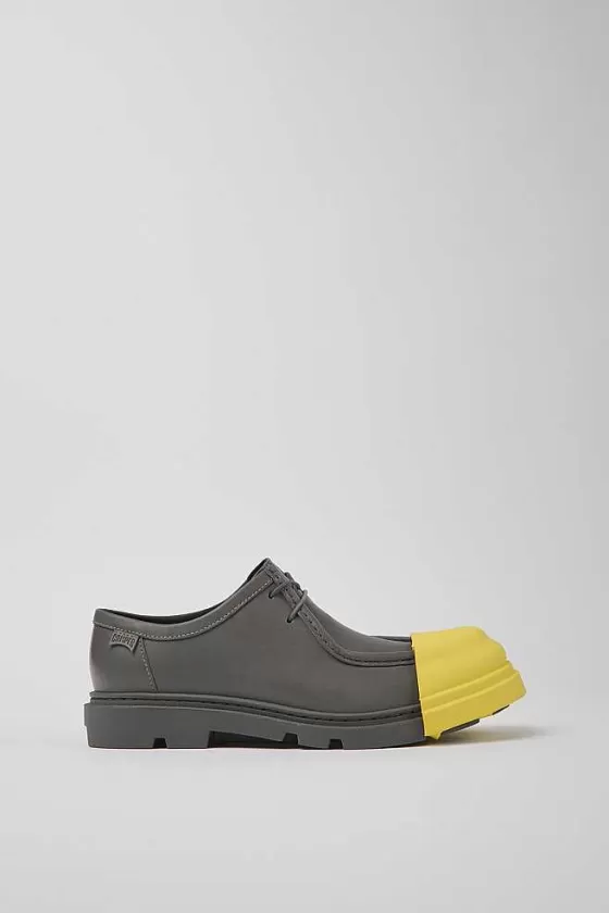 Gray Responsibly Raised Leather Shoes For Women*Camper Sale