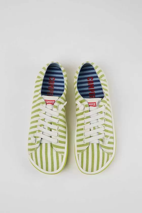 Green And White Textile Sneakers For Women*Camper Flash Sale