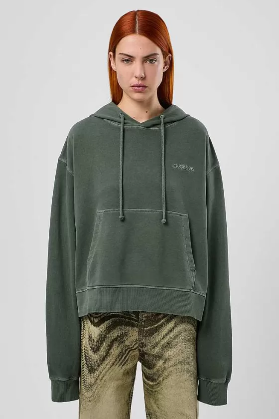 Green Cotton Hoodie*Camper Cheap