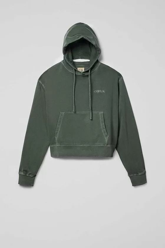 Green Cotton Hoodie*Camper Cheap