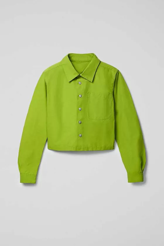 Green Cotton/Nylon Shirt*Camper Outlet