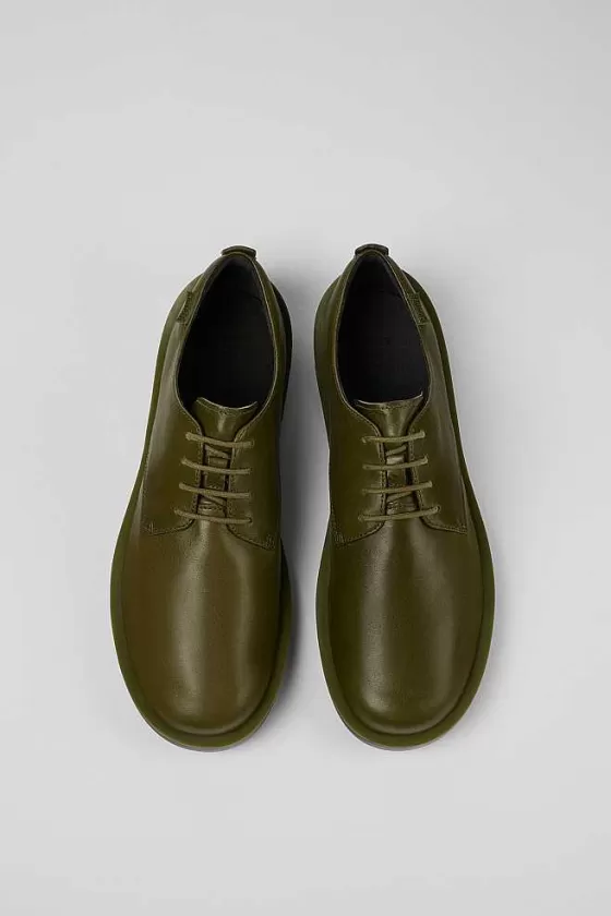 Green Leather Blucher For Men*Camper Cheap