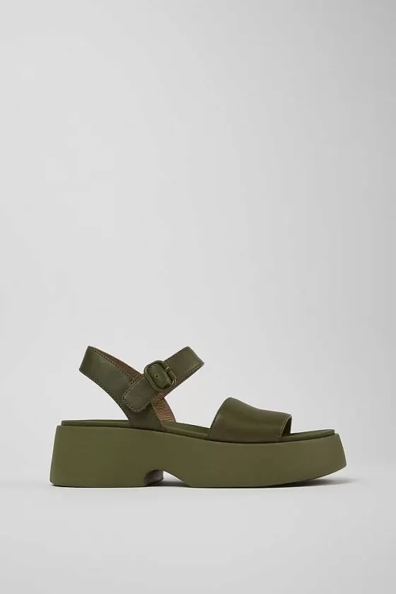 Green Leather Sandal For Women*Camper Cheap