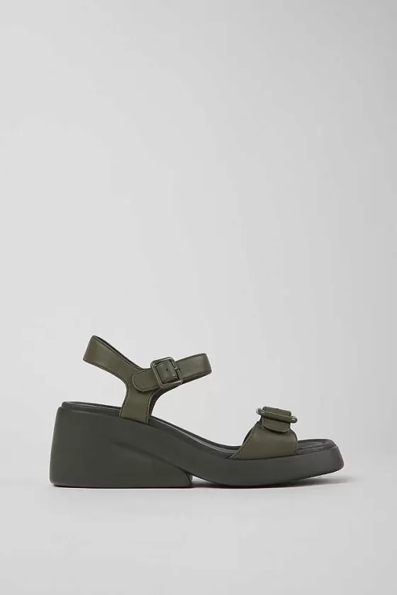 Green Leather Sandals For Women*Camper Store