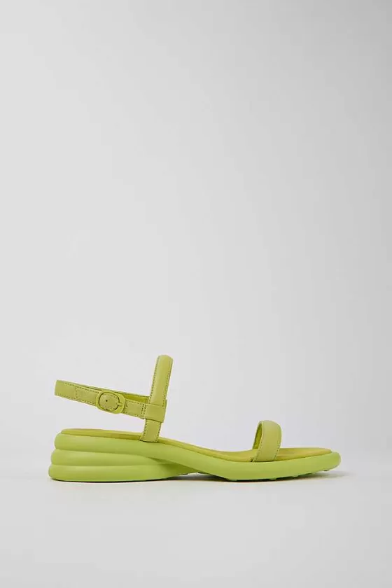 Green Leather Sandals For Women*Camper Shop