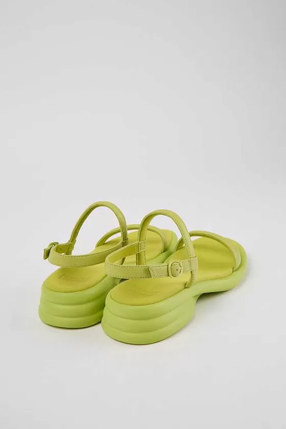 Green Leather Sandals For Women*Camper Shop