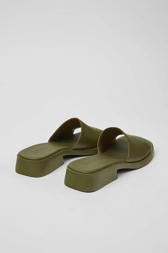 Green Leather Slide For Women*Camper Cheap