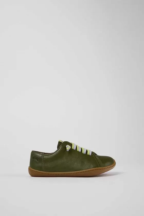 Green Leather Slip-On*Camper New