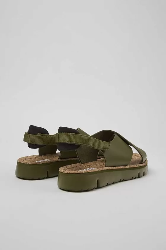 Green Leather/Textile Sandal For Women*Camper Online