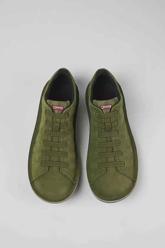 Green Nubuck Low Sneaker For Men*Camper Discount