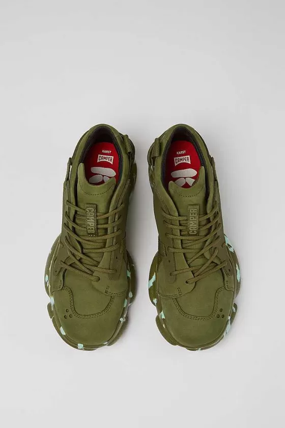 Green Nubuck/Textile Sneaker For Women*Camper Cheap