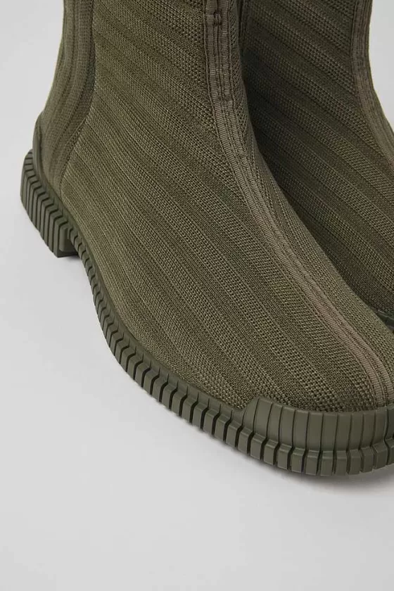 Green Tencel Lyocell Ankle Boots For Men*Camper Online