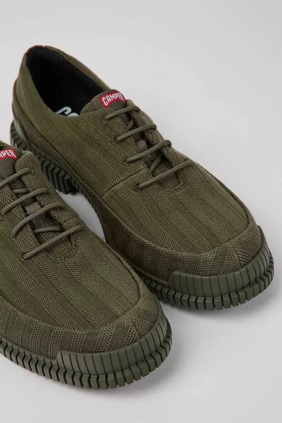 Green Tencel Lyocell Shoes For Men*Camper Discount