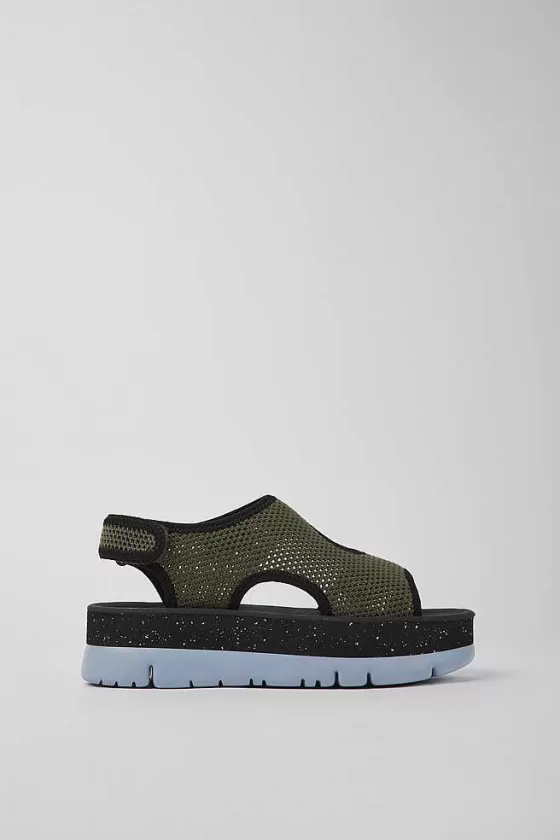 Green Textile Sandals For Women*Camper Clearance