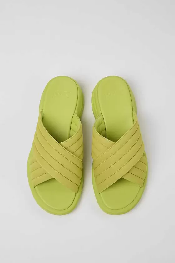 Green Textile Sandals For Women*Camper New