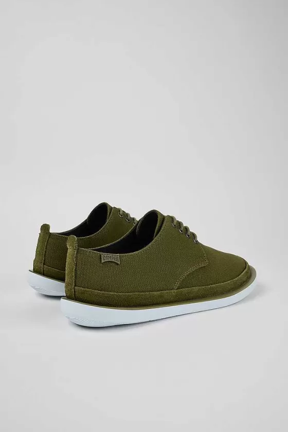 Green Textile/Nubuck Blucher For Men*Camper Shop