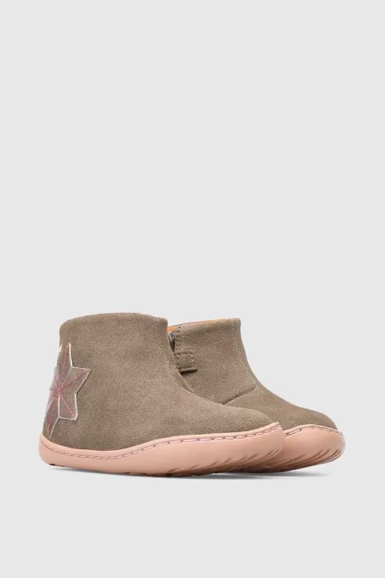 Grey Twins Zip Ankle Boot For Girls*Camper Shop