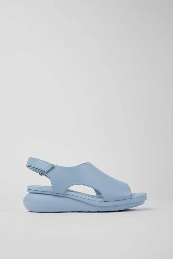 Light Blue Leather Sandals For Women*Camper Store