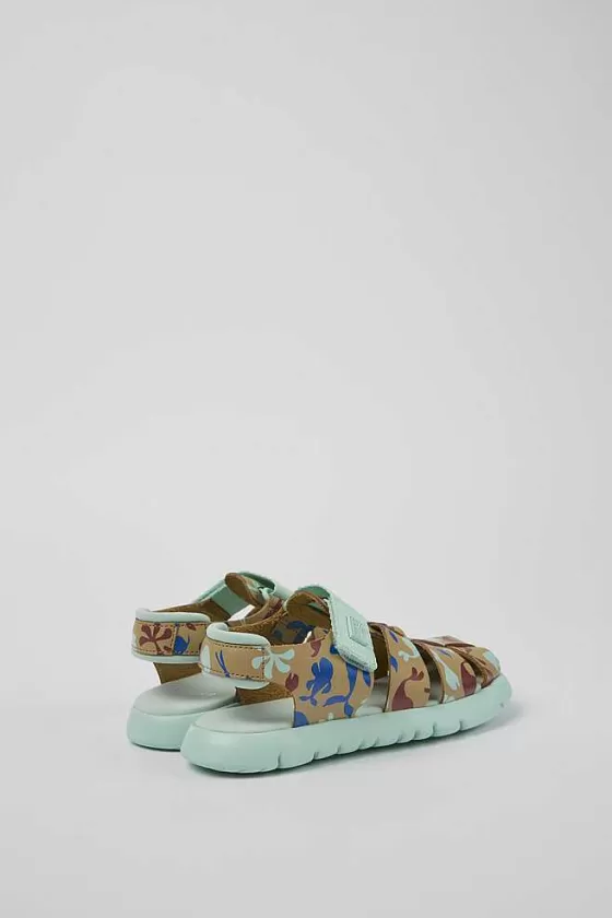 Multicolored Leather/Textile Sandal*Camper Flash Sale