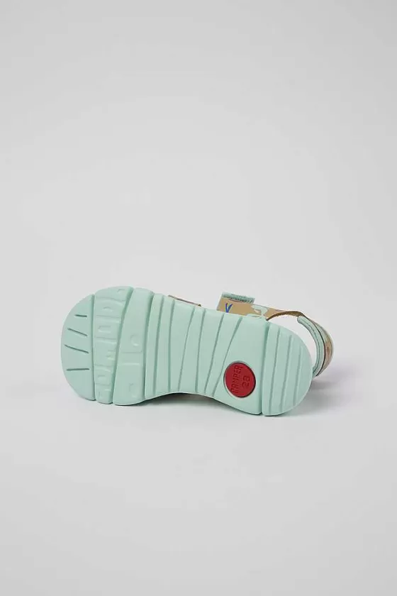 Multicolored Leather/Textile Sandal*Camper Flash Sale