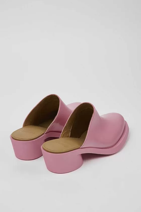 Pink Leather Mules For Women*Camper Cheap