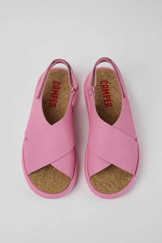 Pink Leather Sandals For Men*Camper Discount