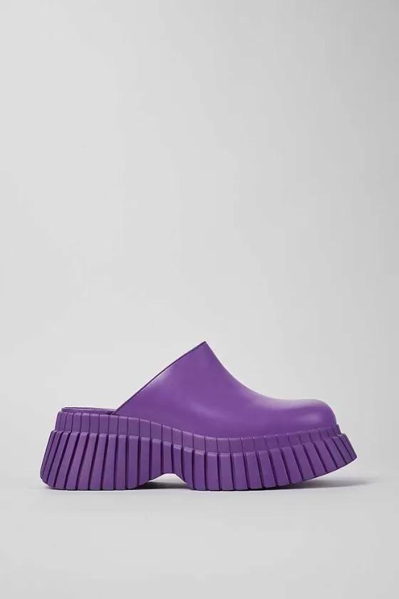 Purple Leather Clog For Women*Camper Fashion