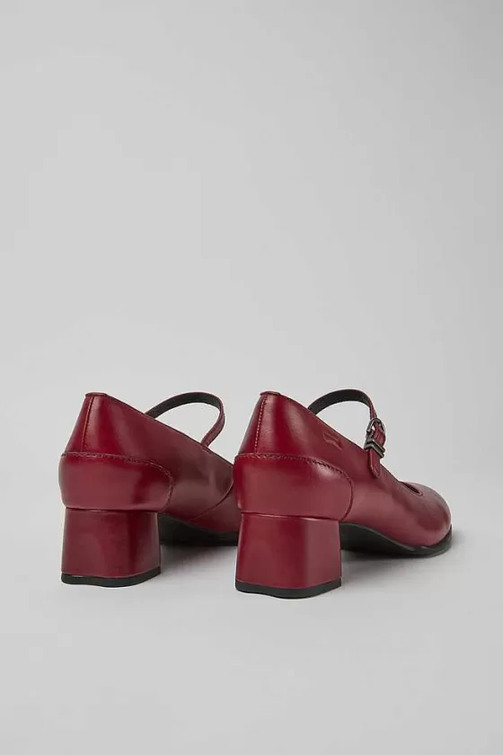 Red Leather Mary Jane Heels*Camper Fashion