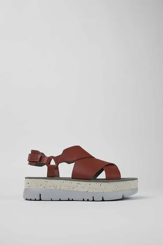 Red Leather Sandal For Women*Camper Online