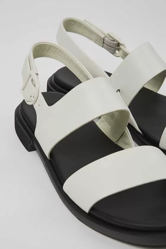 White Leather Sandal For Women*Camper Hot