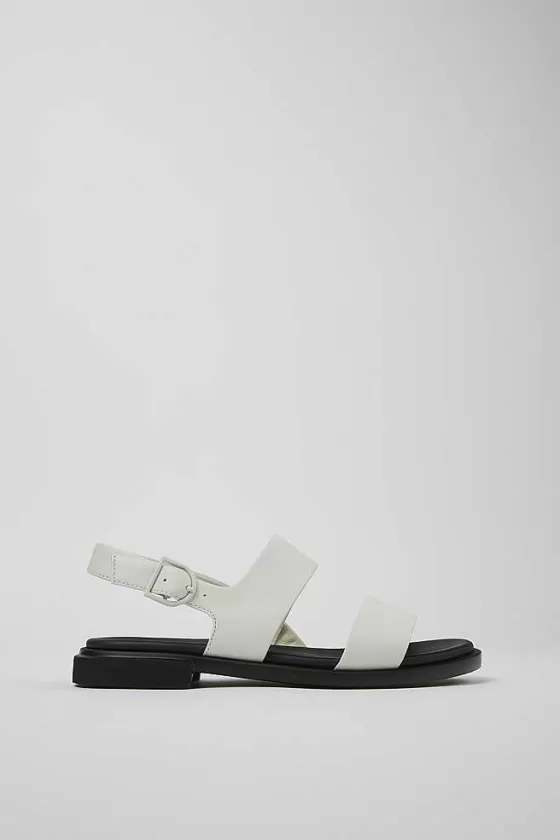 White Leather Sandal For Women*Camper Hot