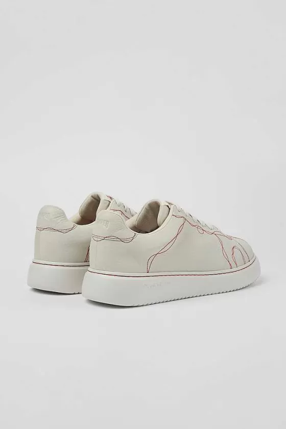 White Leather Sneaker For Men*Camper Cheap